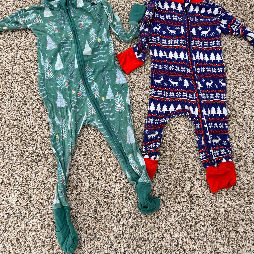Festive Green and Blue Kids One Pieces
